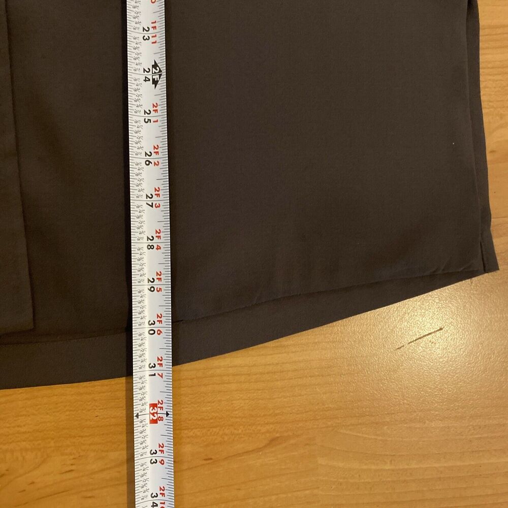Eileen Fisher Silk L Brown Button Shirt Jacket Lightweight‎ Slits Sides - Picture 10 of 14